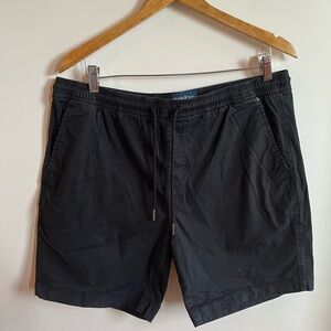 Psycho Bunny Black Shorts with Green Accents - Large